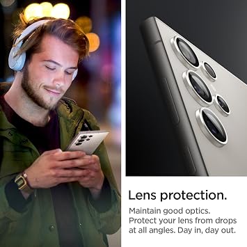 Spigen Galaxy S24 Ultra ile Uyumlu Kolay Kurulum Kamera Lens Camı Koruyucu GLAS.tR EZ Fit Optik Pro (2 Adet) Gri - AGL07426 (Spigen TR Garantili)