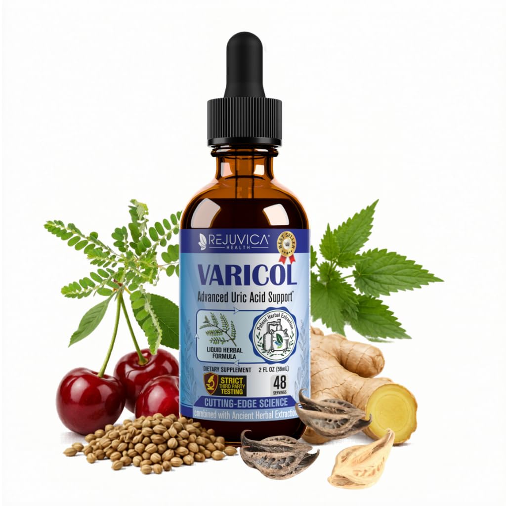 Varicol - Advanced Uric Acid Support Supplement - Liquid Delivery for Better Absorption - Tart Cherry, Chanca Piedra, Celery Seed, Ginger & More! 1