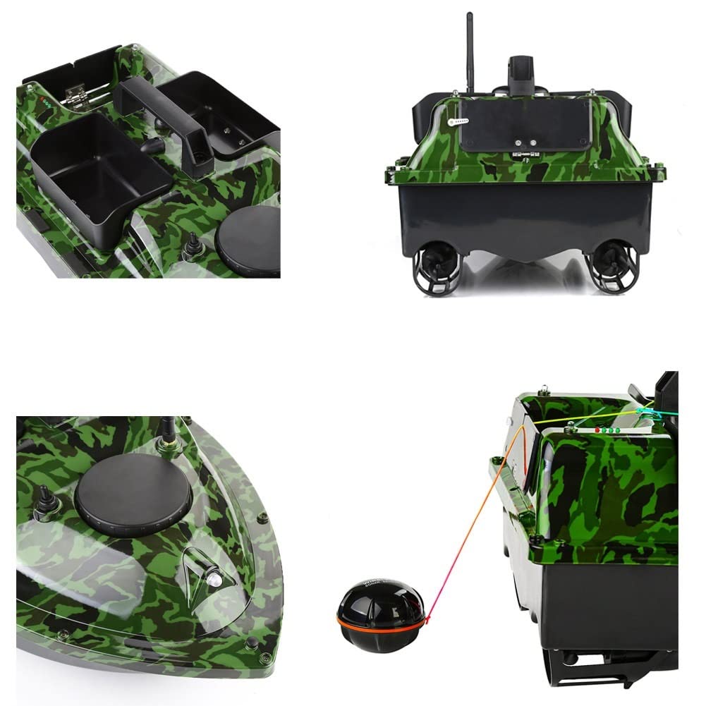 12000mAh 500m GPS futterboot mit 3 Katapultbuchten. Köderboote zum Karpfenangeln mit GPS, 16 Speicherpunkten, mit Handtasche, Antennen, Propeller und andere