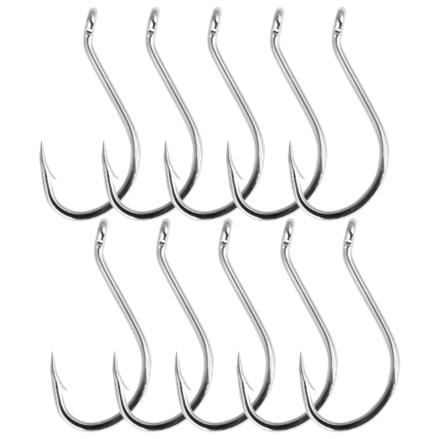 HACER Stainless Steel Barbed Circle Fishing Portable Hooks Lot for Ocean Lake Pond River (10 PCs) (B0CRDHNMFR) Amazon Price History, Amazon Price Tracker