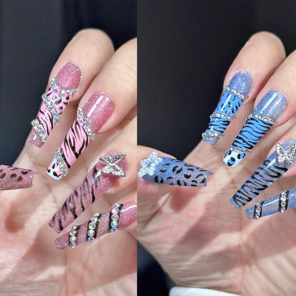 3D Metal Nail Charms for Nails, 2000Pcs Nail Rhinestones Cherry Gold Butterfly Chains and Pearl Nail Art Charms,Nail Gems for Nail Art with Pickup Tools, Cute Nail Stuff for Nail Art DIY Accessories