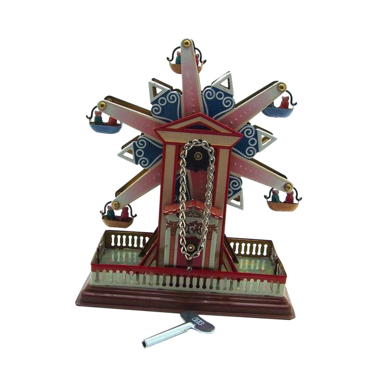 Alipis Creative Tin Ferris Wheel Wind Up Vintage Home Decor Unique Clockwork Action Present for Birthdays Festivals Fun Collector Item for All Ages