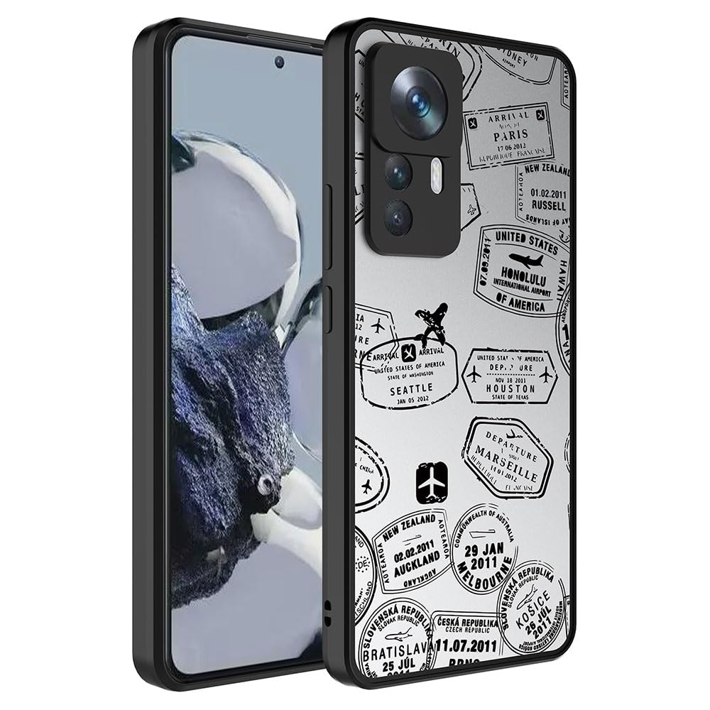 Zore Xioami ile uyumlu Mi 12T Kılıf Aynalı Desenli Kamera Korumalı Parlak Mirror Kapak Seyahat