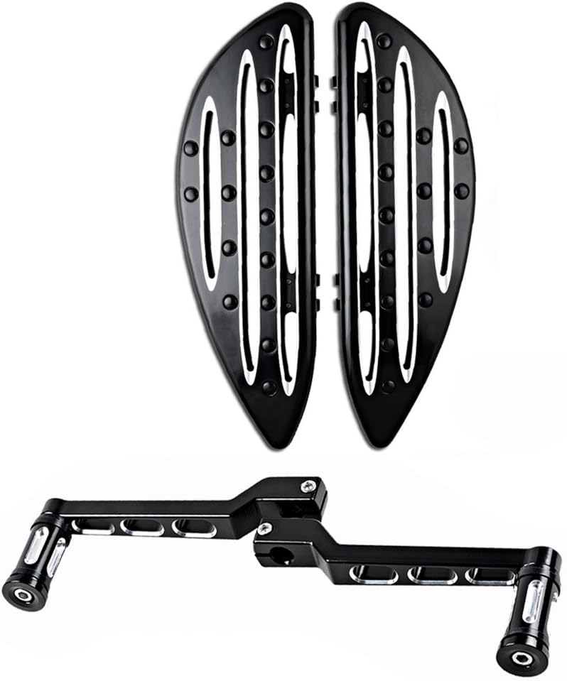 Combo Front Rear CNC Heel Toe Gear Shift Levers Shifter Pegs + Driver Floorboards Compatible with Harley Touring Softail