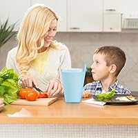 Vista 2 de Sippy Cup - 4 vasos para sorber para niños pequeños con popote integrado