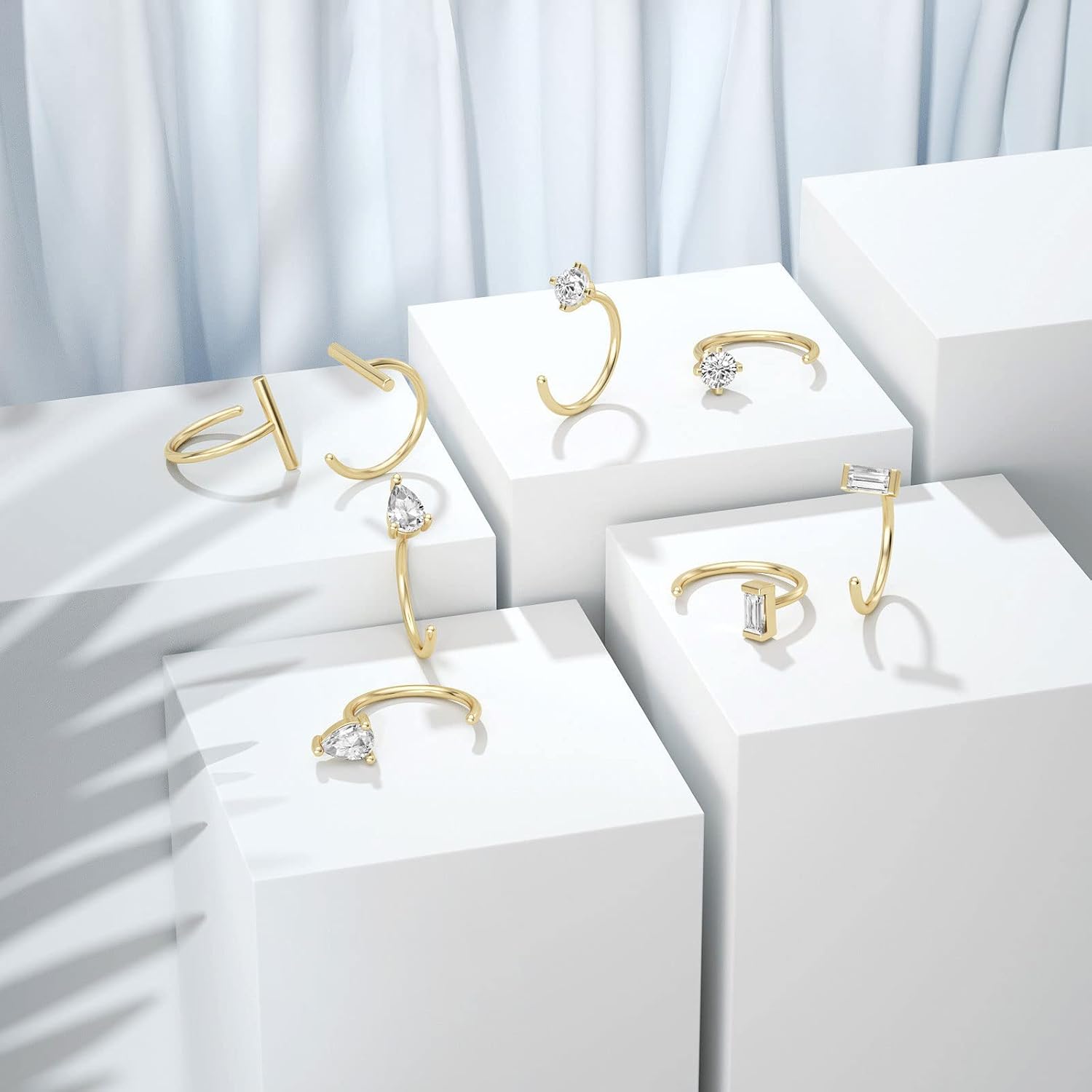 SEVENWELL 925 Sterling Silver Half Hoop Earrings for Women Tiny Open Huggie Cartilage Hoop Earring Hypoallergenic Minimalist Everyday Jewelry - Image 6