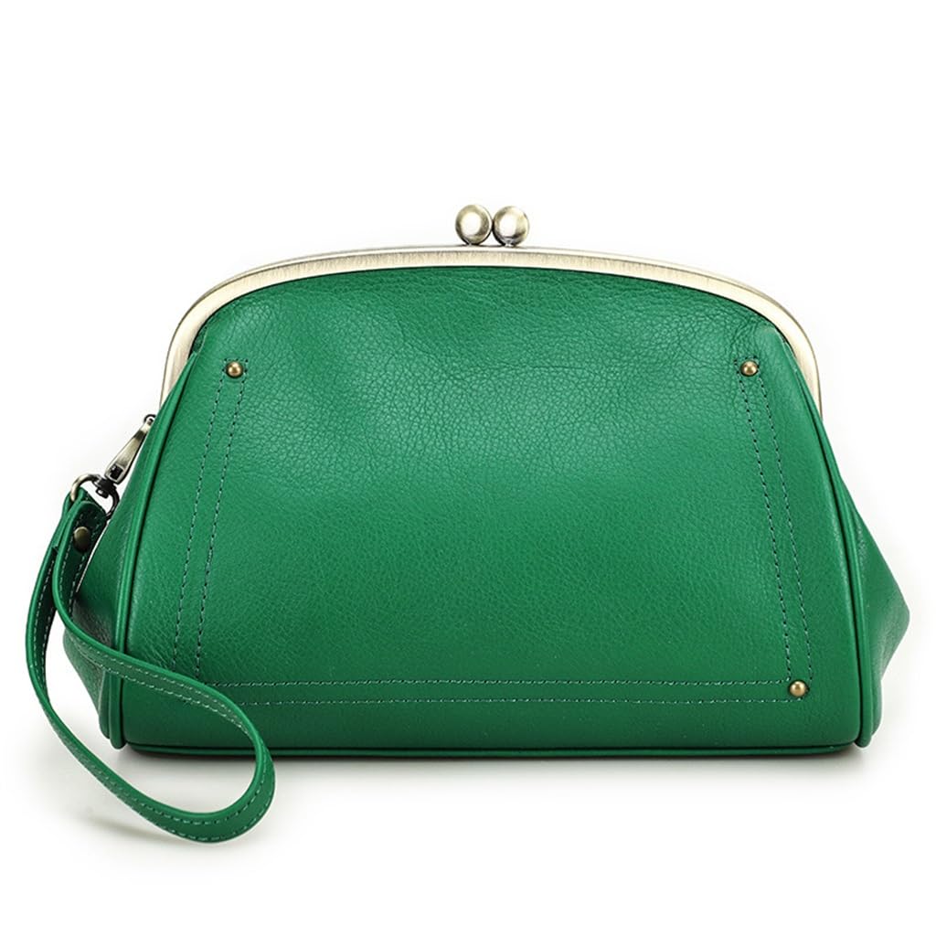 Portefeuille et sac de rangement en cuir femme avec dragonne pour cartes et maquillage