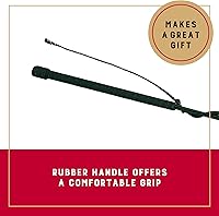 Vista 4 de Leather Stock Whip with Rubber Handle and 10" Popper