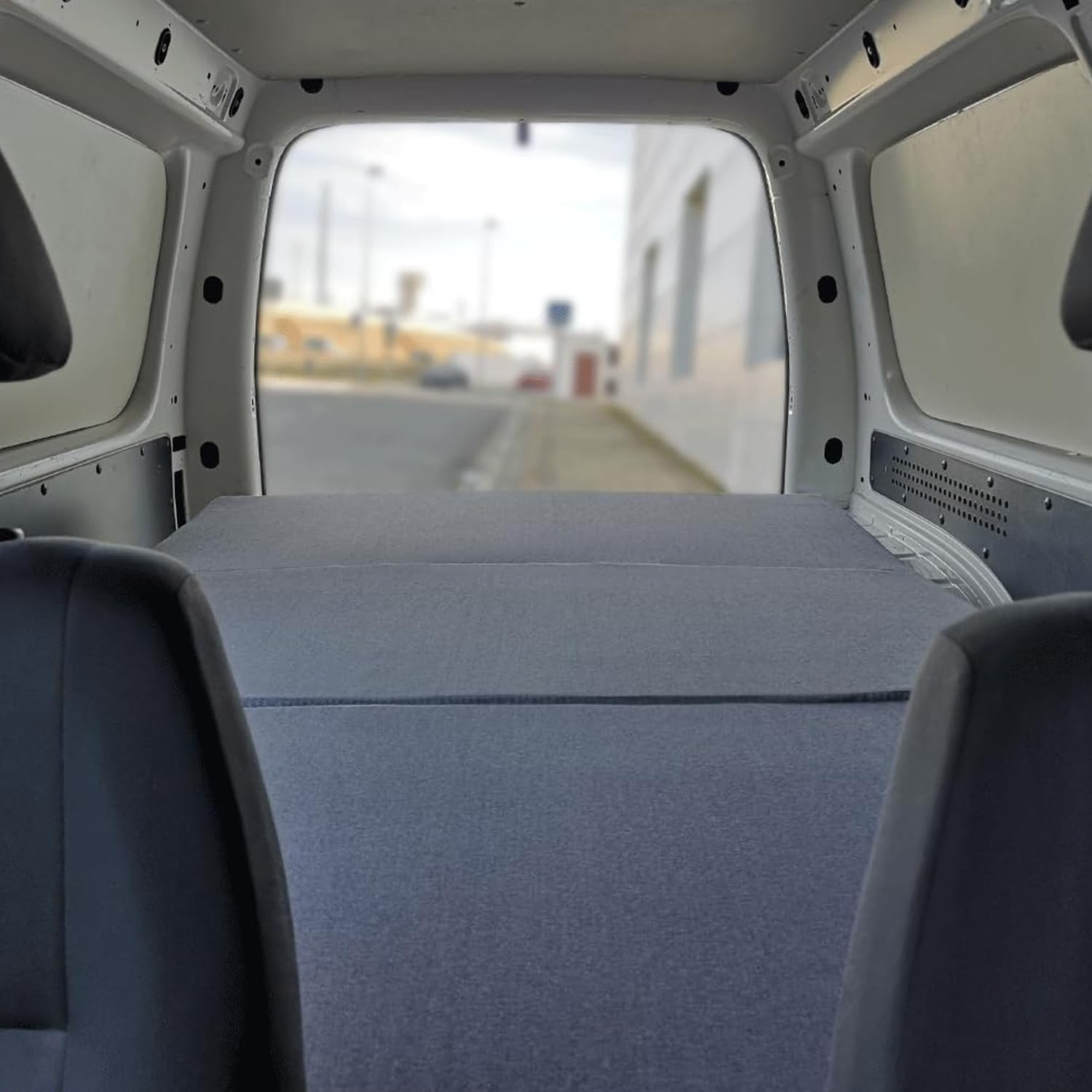 Matelas pliable avec mousse viscoélastique Camper pour Berlingo, Partner, Kangoo, Dokker, Caddy, Doblo, Transit Connect, NV200, gris