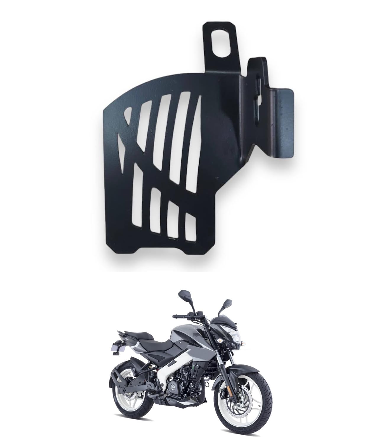 Rear Left Foot Rest for B-J-A-J NS 220 Motorbike - Striped Laser Cut Matte Black Floorboard Pillion Rider Enhanced Comfort
