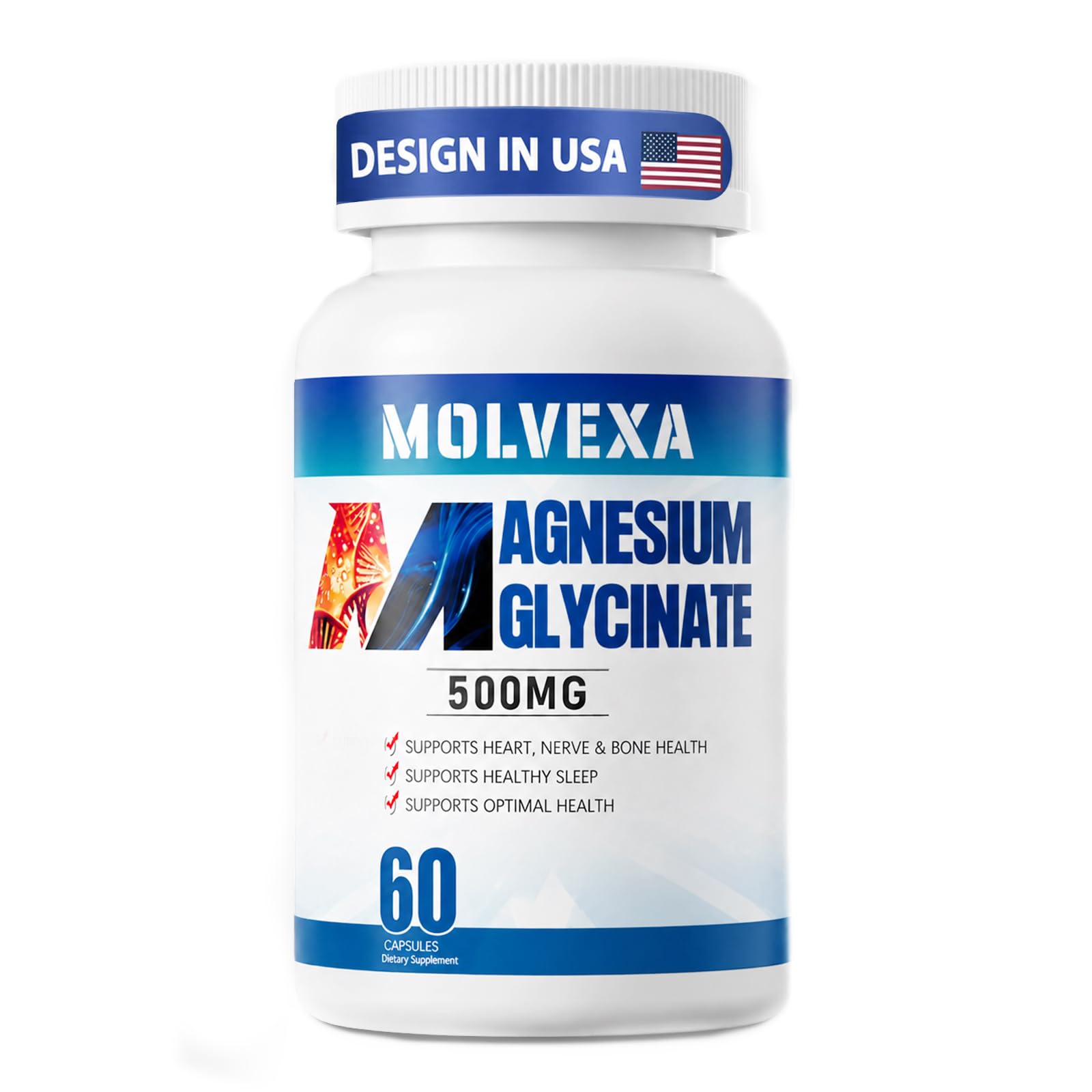High Absorption Magnesium Glycinate 500mg Capsules