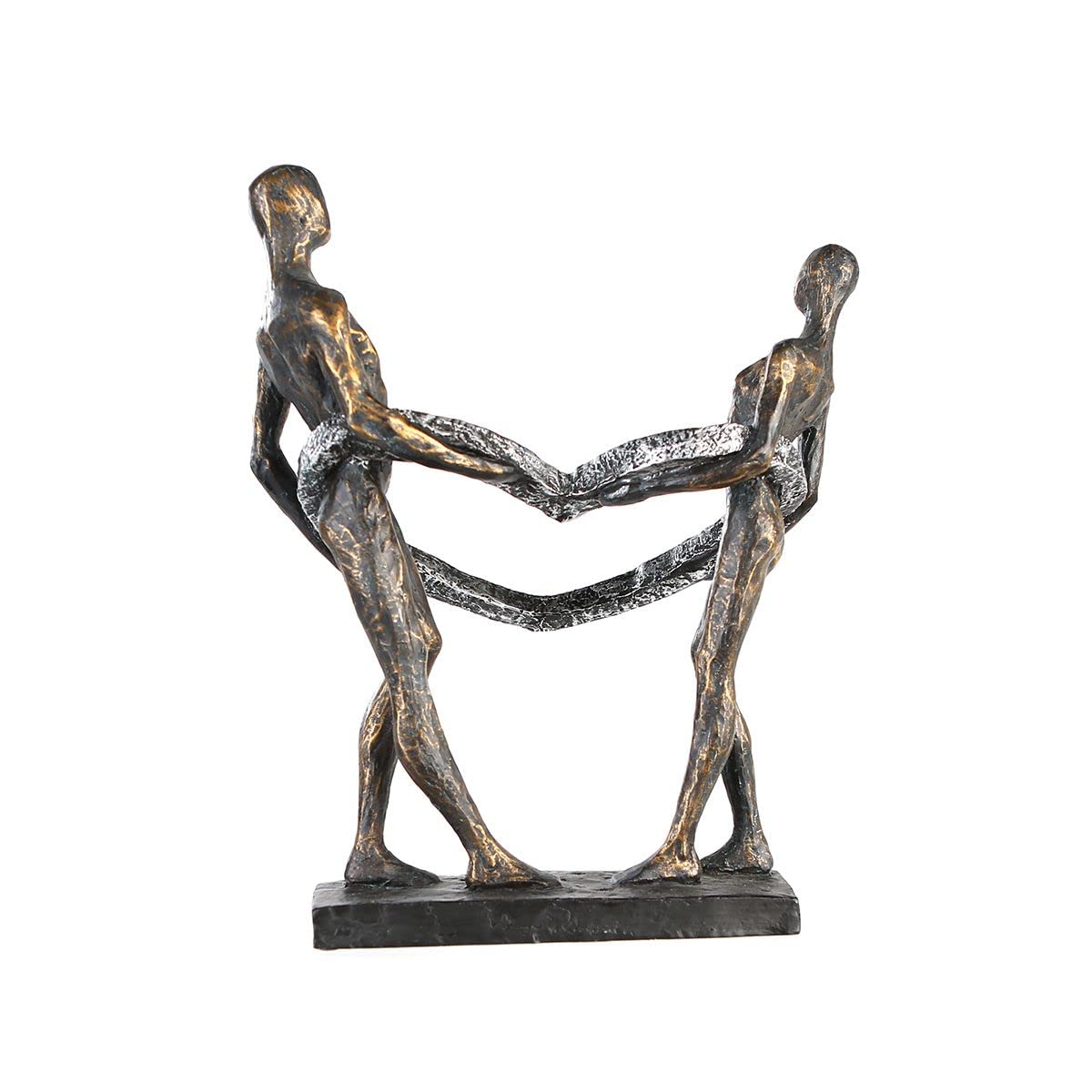MF Gilde Skulptur UNZERTRENNLICH bronzefarbenes liebes Paar Herz Figur Höhe 31cm EIN muss für jeden Romantiker