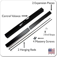Vista 4 de Midwest Hearth Kit de barra y cenefa ajustable para pantallas de chispas de chimenea (bronce antiguo) fabricado en Estados Unidos