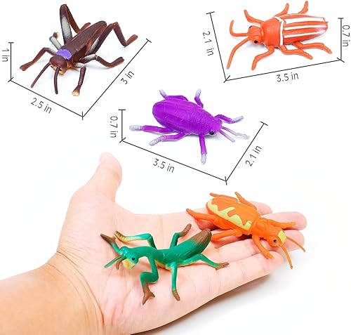 Miniatura 2 de 10Pcs Bug Toys Bath Toys, Color Changing Insects, Stretchy Animal Figurines for Kids 3+, Novelty Gag Prank Squeeze Bug, for Themed Parties, Goodie