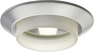 Juno Lighting 4103FROST-SC 4-Inch Beveled Cylinder Recessed Trim, Satin Chrome