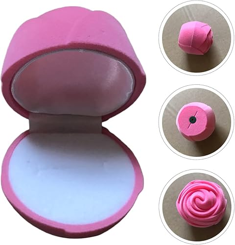 Miniatura 2 de 3pcs Ear Single Small Ring Shape Rose Jewelry Earing Party Simulate Earring Engagement Wedding Antique Cases for Storage Flower Stud Holder Display