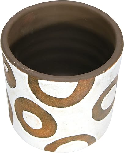 Miniatura 3 de Bloomingville Maceta Terra-Cotta con formas, juego de 2 estilos, capacidad para maceta de 4 pulgadas, color crema