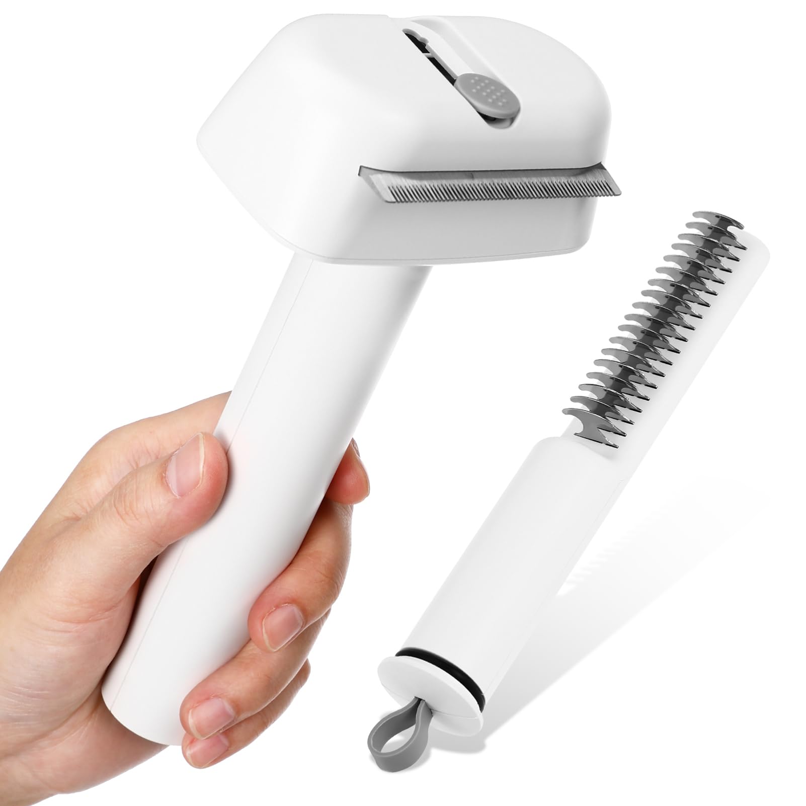 Happyyami 2piezas Cepillo Deshedding y Desenredante Para y Gatos Multiusos Mango Ergonómico Para Cuidado De Eliminación De Pelo y Para