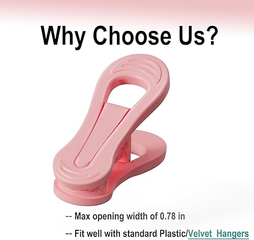 Vista 36 de Clips de plástico multiusos, 50 unidades, color gris, perfectos para perchas de plástico de terciopelo