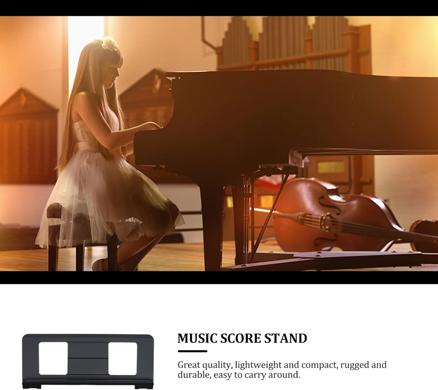 Desktop Bookshelf Piano Keyboard Stand Sheet Music Stand Digital Piano Music Holder Plastic Book Page Holders for Saxophone Black Beat Maker Beat Maker