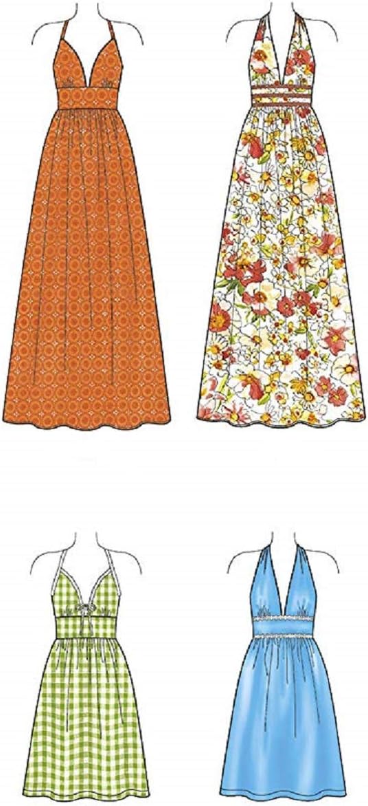 New Look Pattern 6491 Misses Dresses in Two Lengths with Bodice Variations