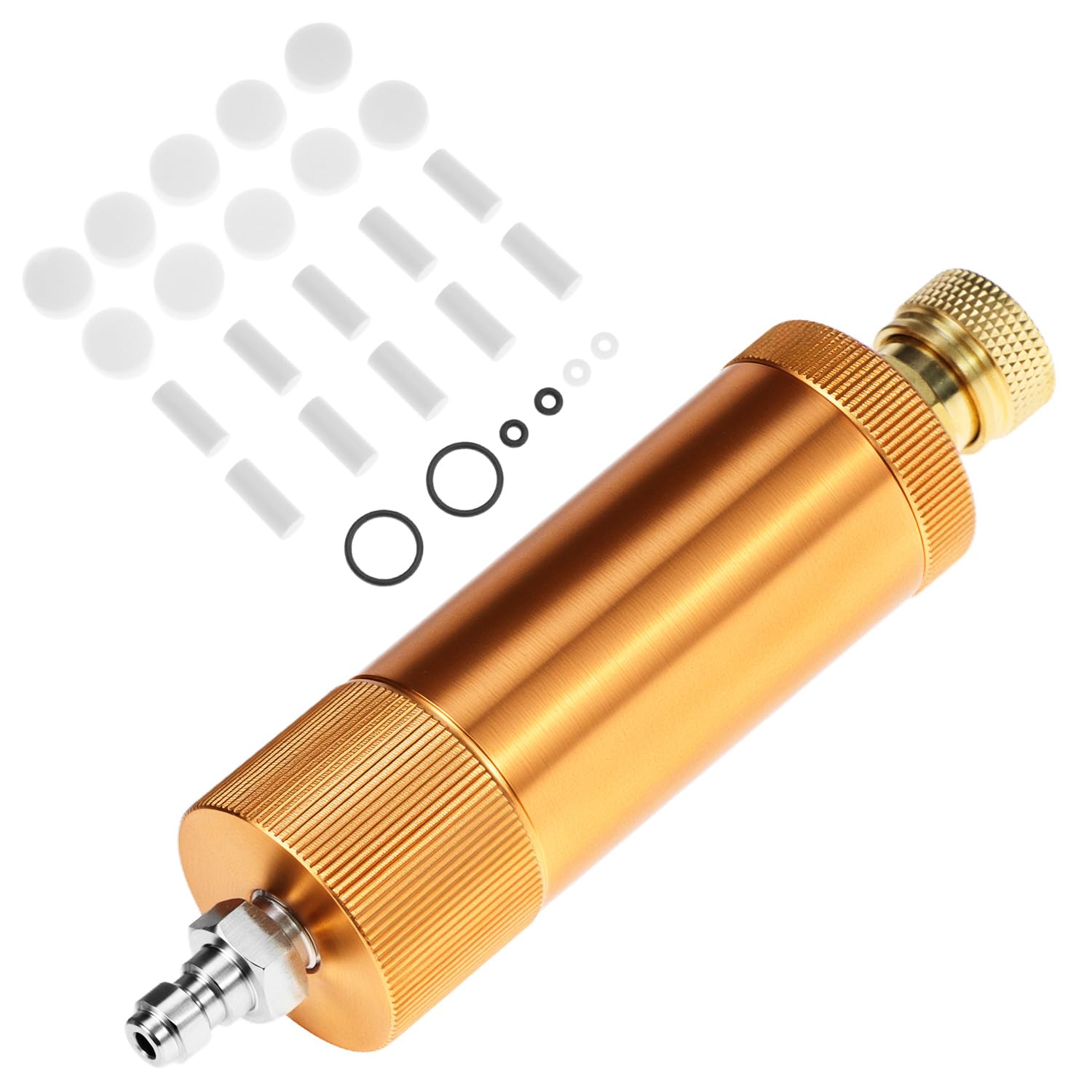 QWORK 30Mpa Oil Water Separator, Hand Pump 4500Psi Air Filter High