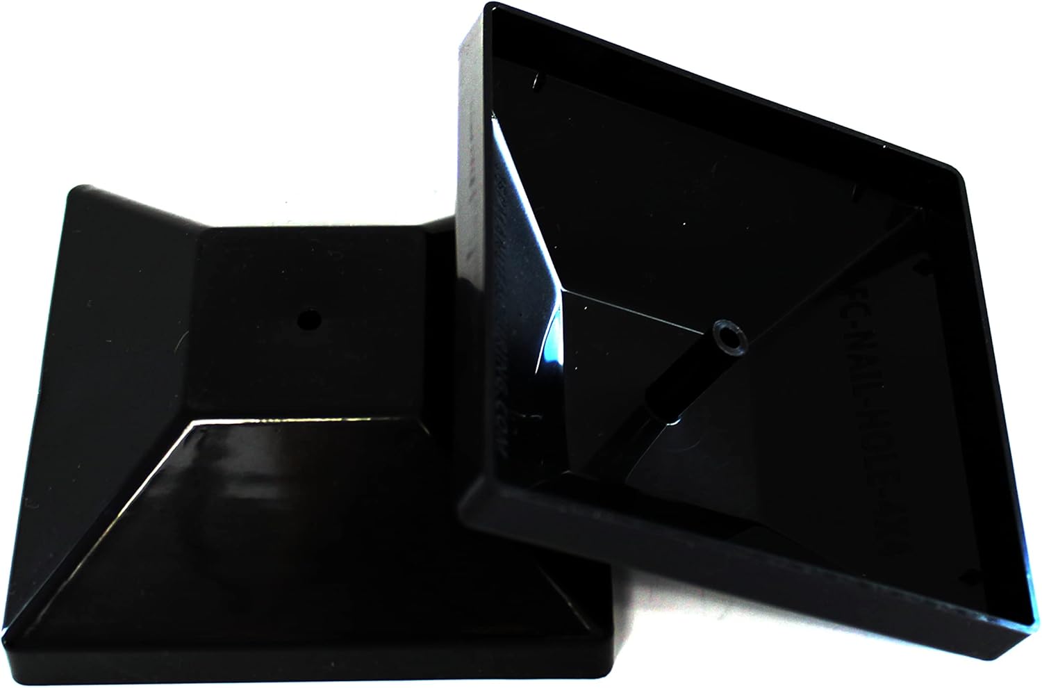 Nominal 4x4 Plastic Fence Post Caps with Nail Hole (3-5/8"x 3-5/8") (100, Black)