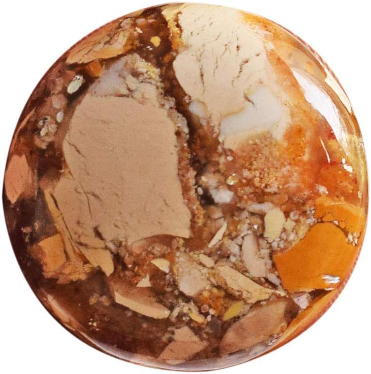 Natural Brecciated Mookaite Round Shape Cabochon Size 24x24x7 MM Rare Mookaite Gemstone Loose Gemstone Australian Mookaite Cab