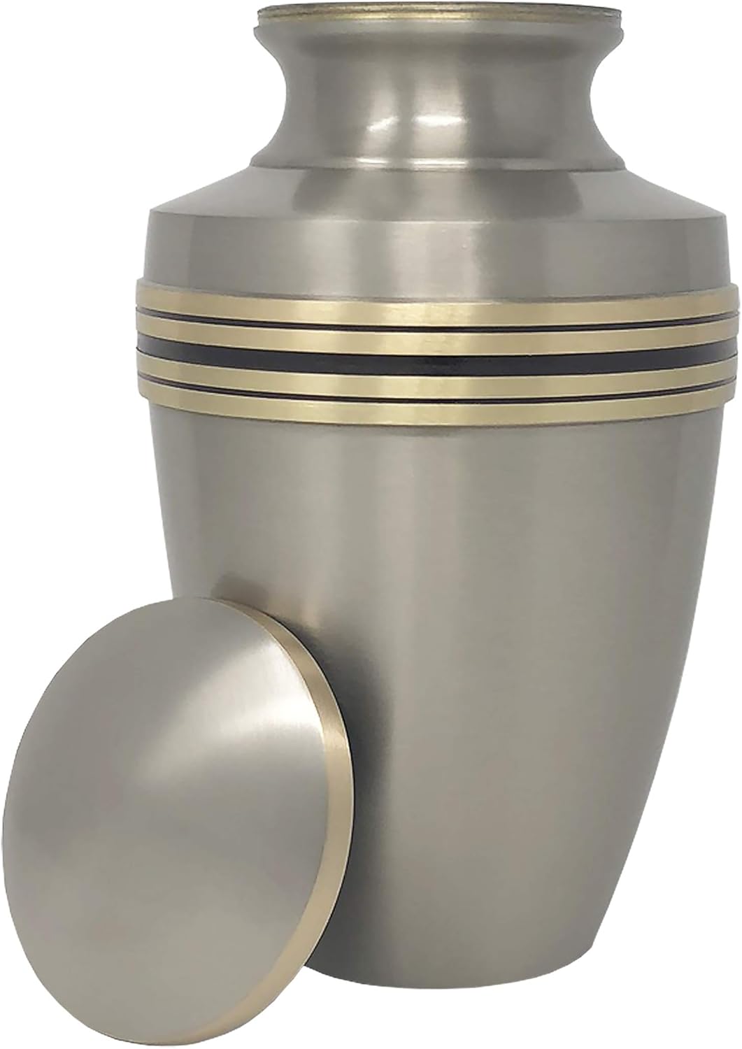 Revere Pewter Adult Cremation Urn - Modern Accents - Silver - Momentful Life