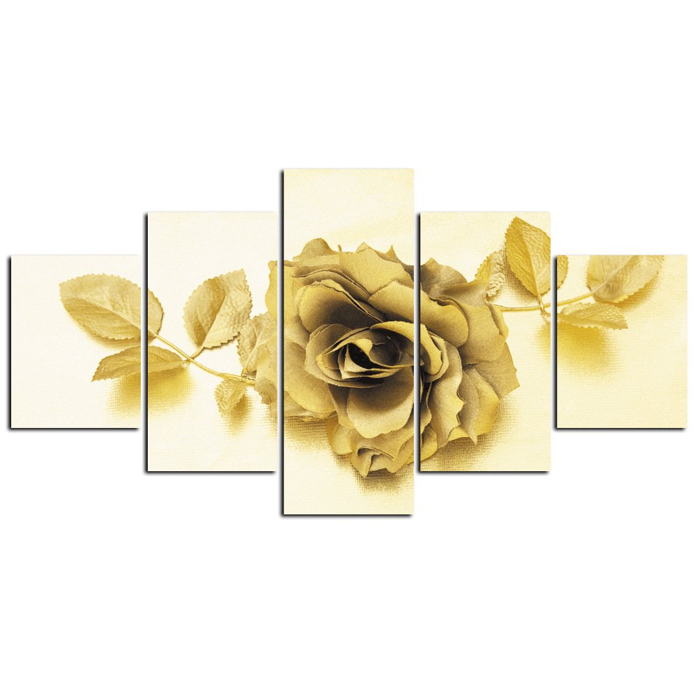 Toile mur art photo fleur jaune rose pour raviver un mur blanc et triste de salon