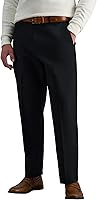 Haggar Men's Premium No Iron Khaki Pants - Classic Fit Flat Front, Stretch Comfort, Expandable Waist, Big & Tall