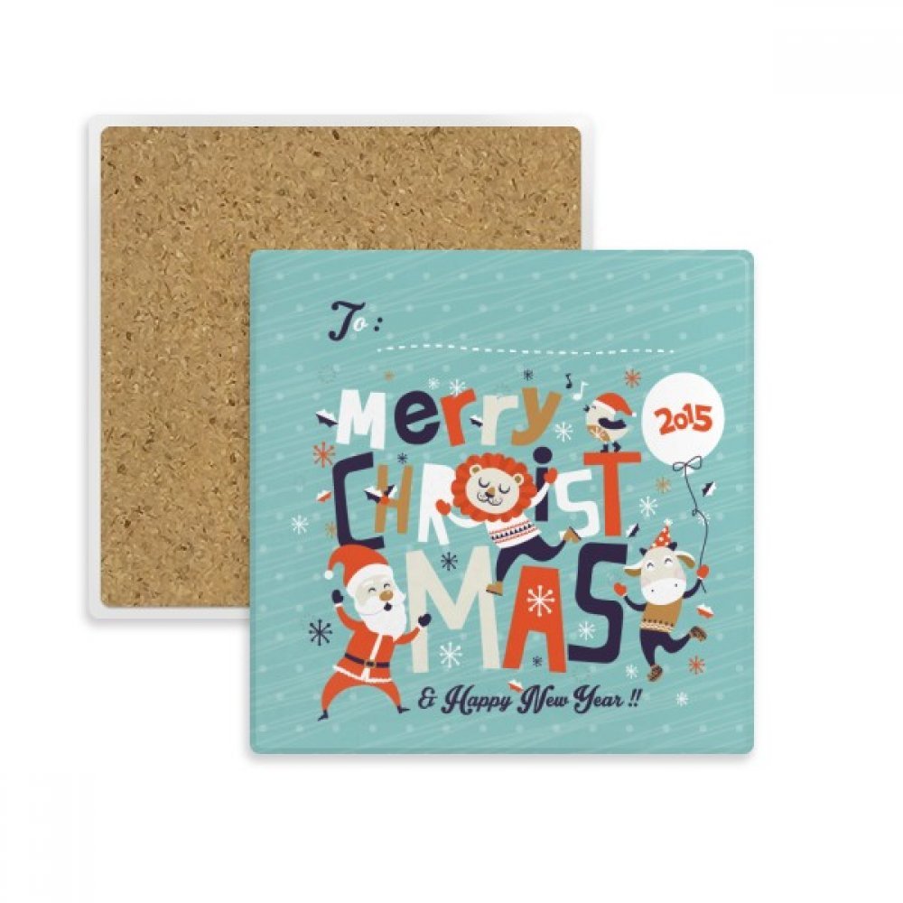 Porte tasse Joyeux Noël en pierre absorbante, idée cadeau de fin d'année