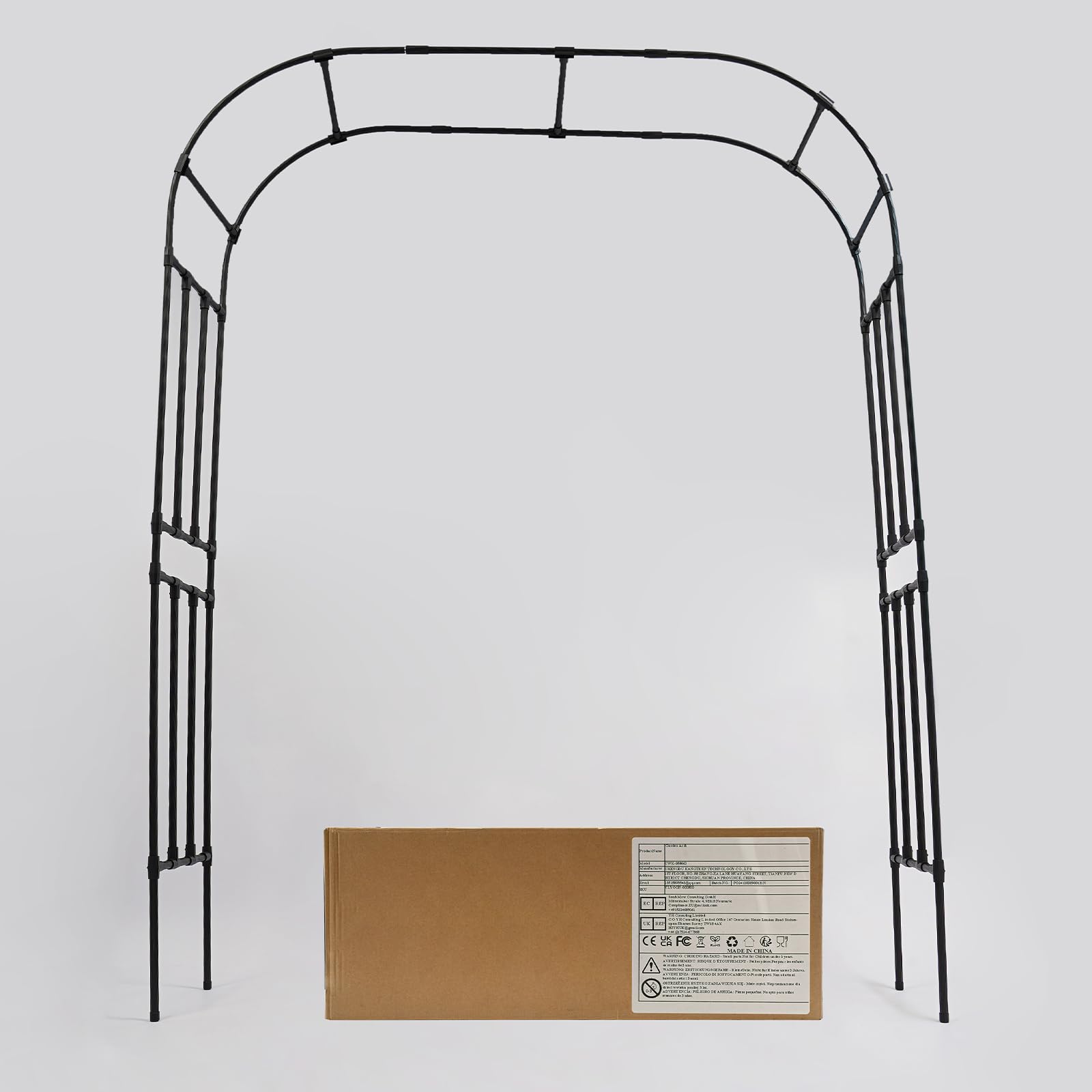 Łuk różany metalowy stojak na rośliny pnące ogród 240 cm (150 cm)