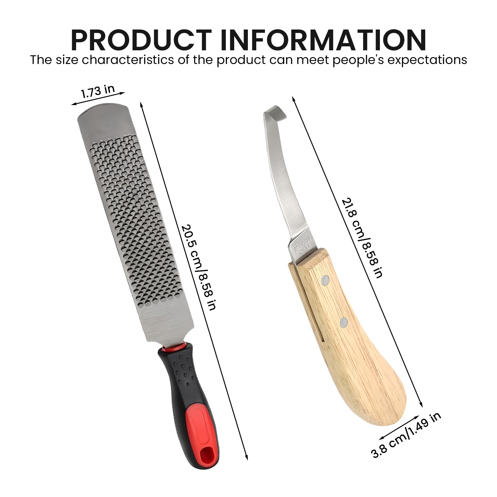 Lima De Herradura,8 Pulgadas 200MM Lima Para Pezuñas De Caballo Con Mango,Cuchillo Para El Cuidado De Las Pezuñas,Escofina Para Pezuñas,Escofina Profesional Para Lima De Caballos Para Vaca,Caballos