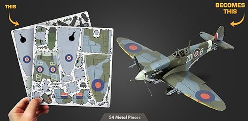 Miniatura 3 de Metal Earth Supermarine Spitfire Color 3D Metal Modelo Kit Fascinaciones