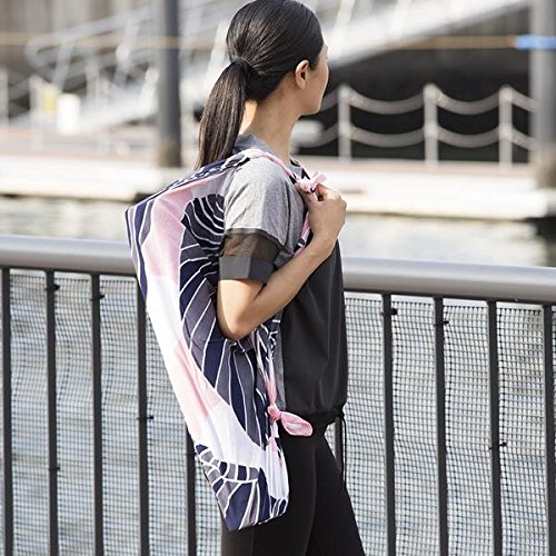 Musubism Furoshiki Unique & Stylish All In One Japanese Hand-Printed Wrapping Cloth│Use As Scarf, Handbag, Bento Box Wrapping Fabric, Bottle Carry Wrap, Gift Wrap & Tapestry│100% Cotton (Pink) #TOP3