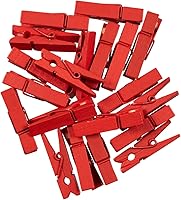 Vista 140 de JAM PAPER Wood Clip Clothespins - Small - 7/8 Inch - White - 50 Clothes Pins/Pack