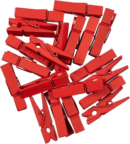 Miniatura 140 de JAM PAPER Wood Clip Clothespins - Small - 7/8 Inch - White - 50 Clothes Pins/Pack