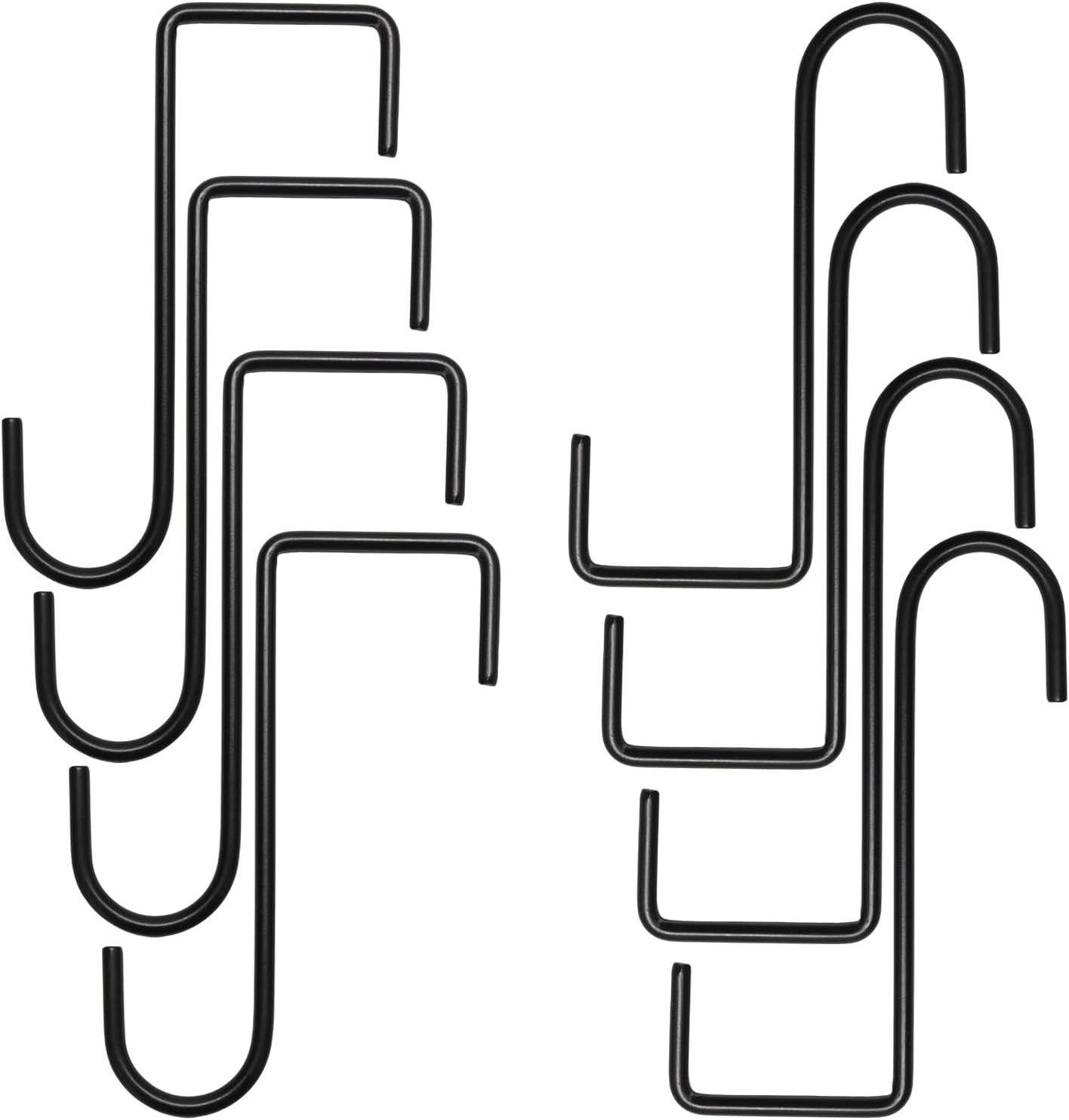 8Pcs 2 x 6 Inches Black Vinyl Fence Hooks, Light Vinyl Siding Hooks