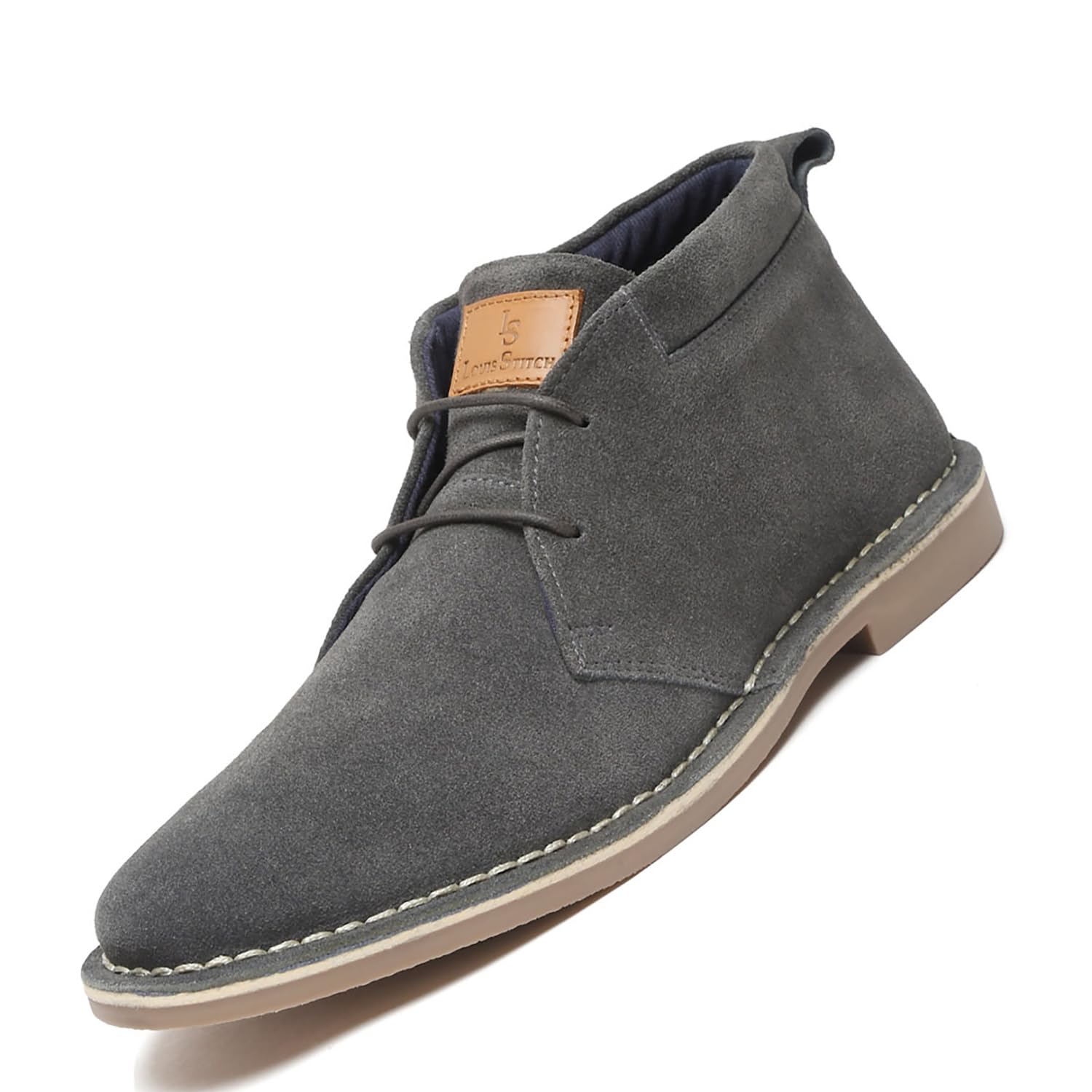 LOUIS STITCH Chukka Boots For Men| Suede Leather Boots for Men| High Ankle Casual Boot | Casual Office & Trekking Shoes | Hiking Boots for Men | Stitch Down Desert Boots | Size-UK09 Grey [LSSDSUCKCUGY_] (B0C55H5NX7) Amazon Price History, Amazon Price Tracker