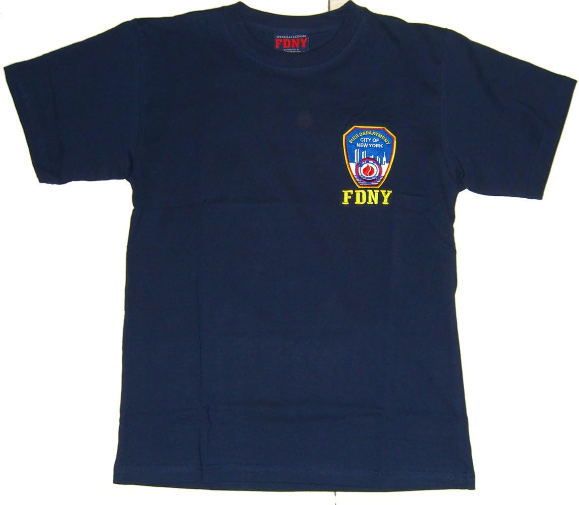 FDNYEmbroidered Patch T-Shirt - Size: Adult Large - Color: Navy