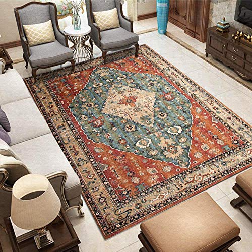 Tapis de salon multicolore antidérapant grand format classique 180x280