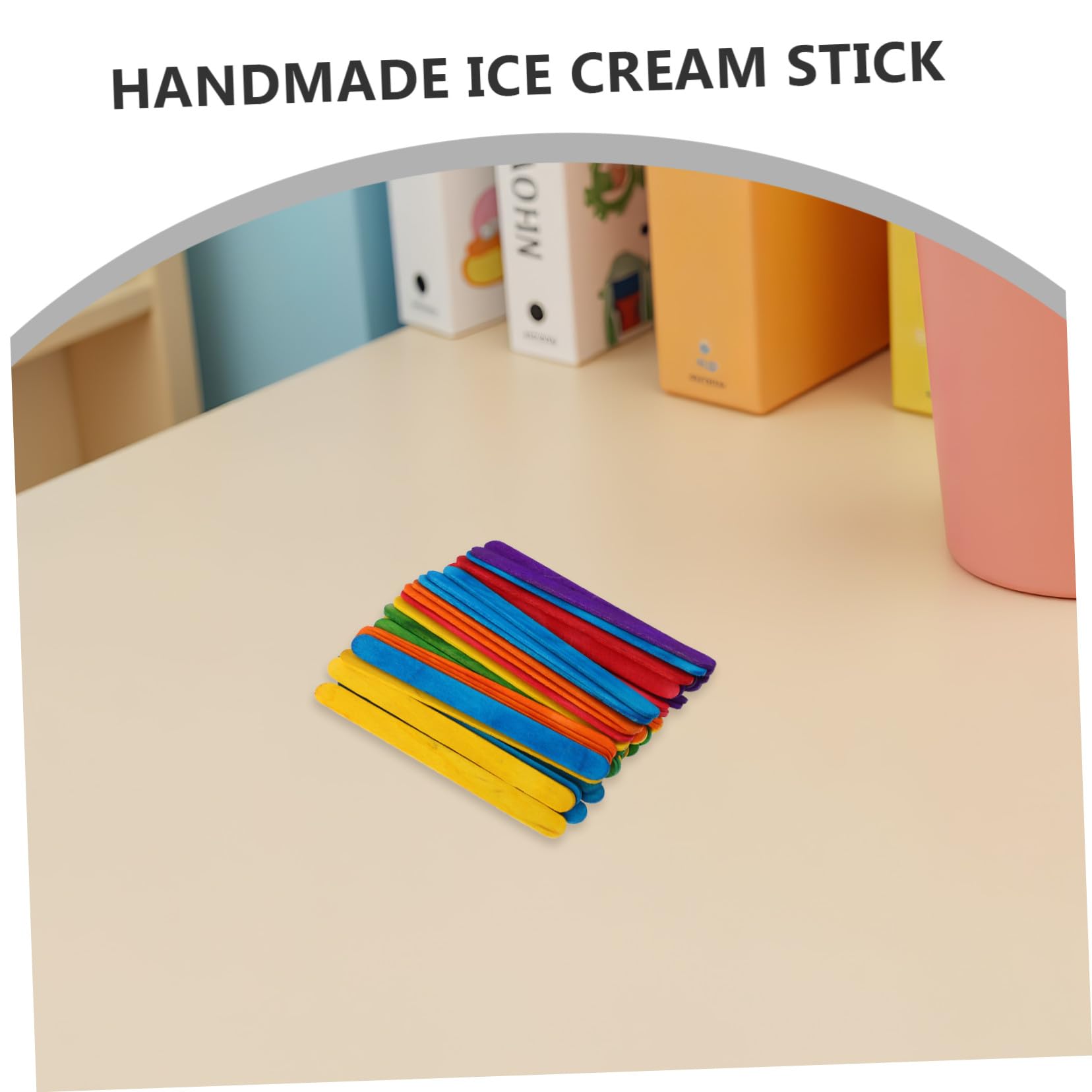Palitos 500 de Madera de Colores para Infantiles, Manualidades Piezas | Material de Madera, Reutilizables y No Tóxicos, para Proyectos Escolares y Aula, Ayudan a Motricidad Fina