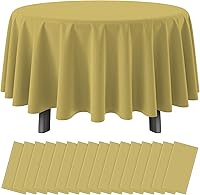 Vista 31 de Paquete de 16 manteles de plástico blanco para mesas rectangulares, manteles decorativos desechables blancos de alta calidad para fiestas, manteles