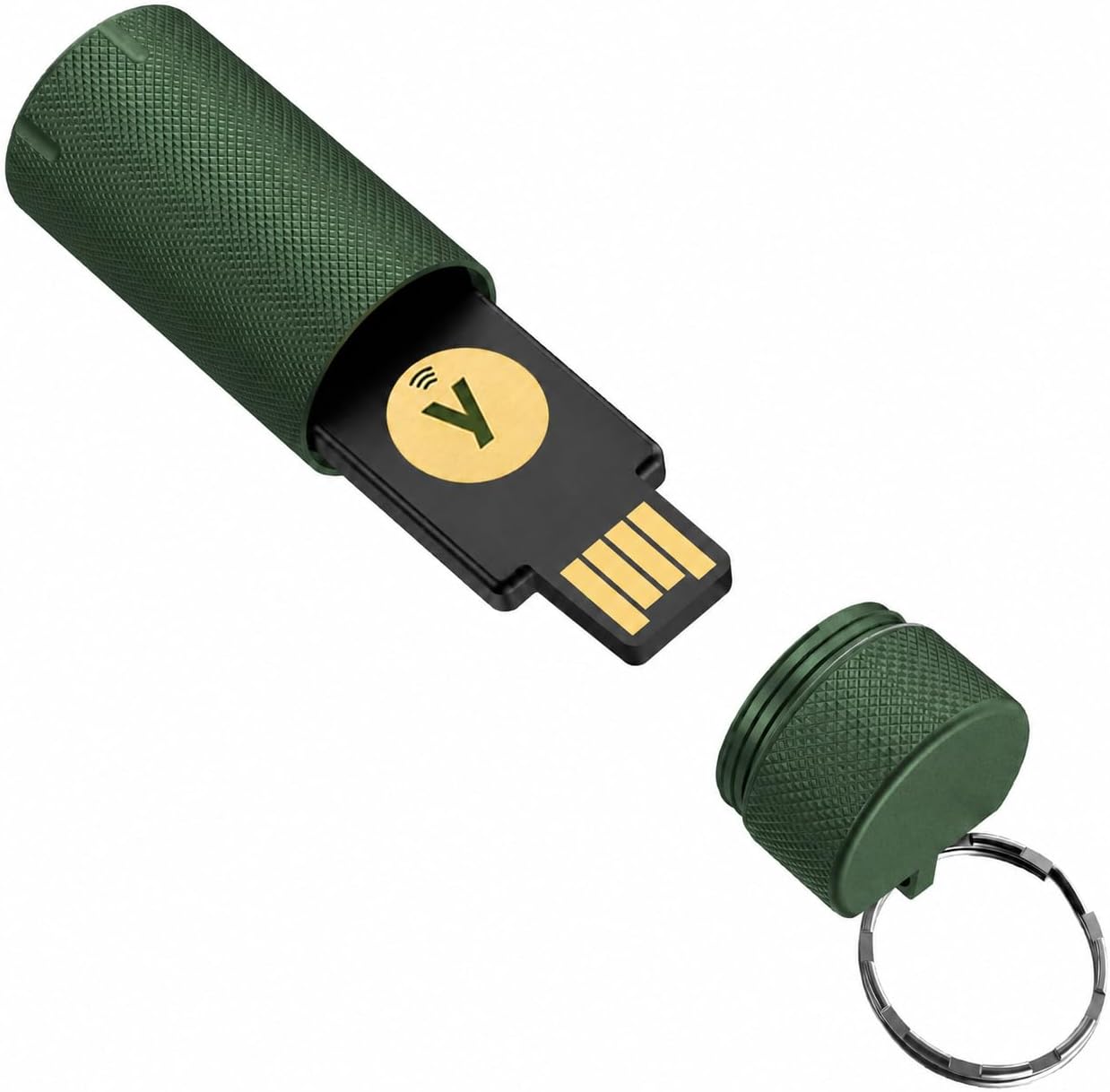 Protective Case for YubiKey 5C NFC | Aluminum Protective Shell, Sealed Protection, Secure EVA Slot, Everyday Carry, Travel & Backup Storage