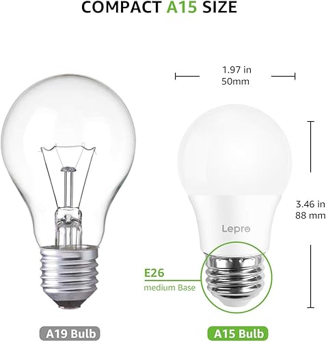 Miniatura 7 de Lepro Bombilla LED para refrigerador, equivalente a 40 W, resistente al agua, repuesto para Frigidaire, bombillas de congelador no regulables de luz
