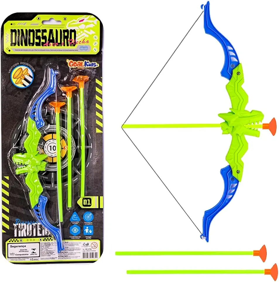 Goal Kids Arco e Flecha Infantil 35cm 3 Dardos Grudam na Parede