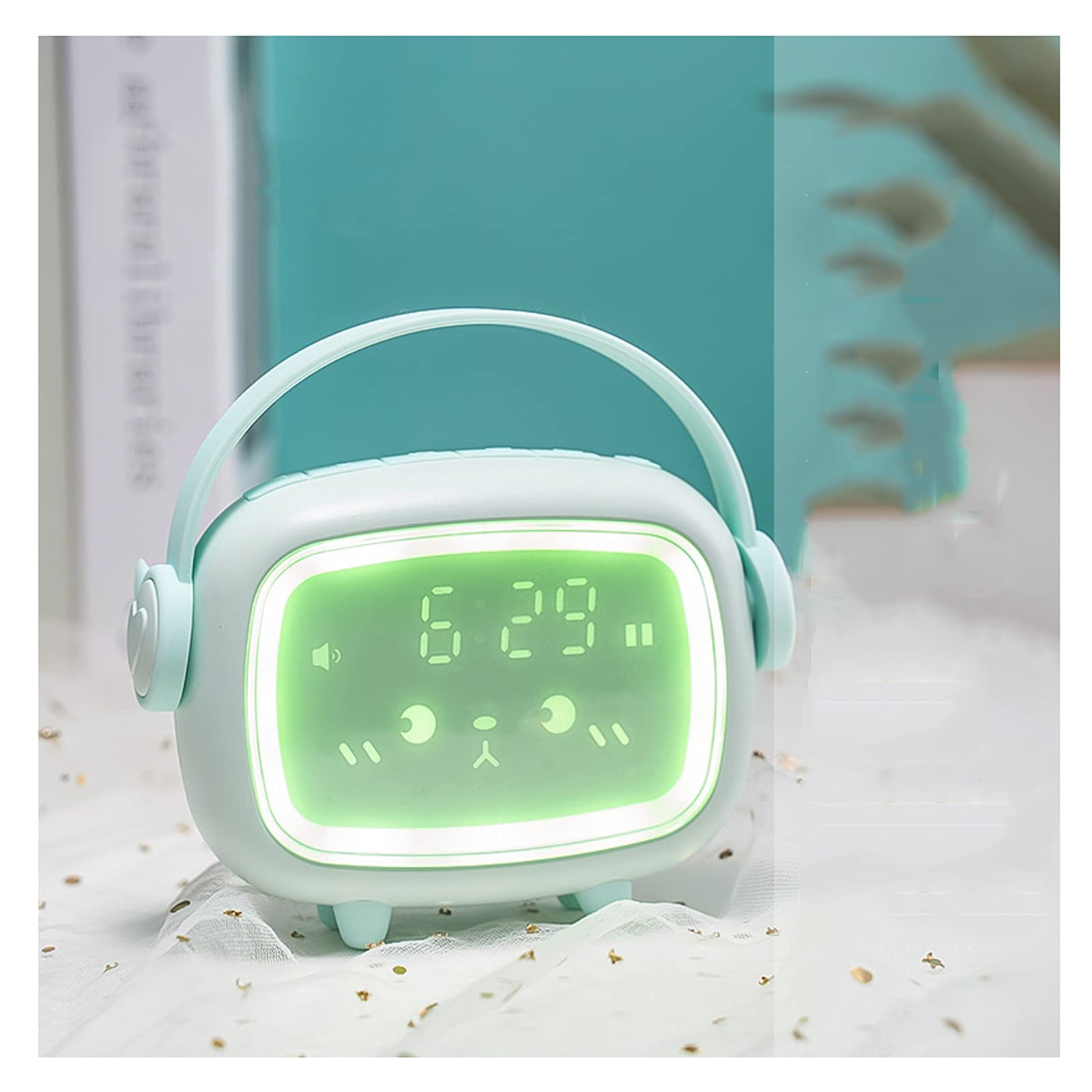 Despertador Digital El nuevo reloj de alarma multifuncional inteligente para que los estudiantes utilicen el lindo artefacto de despertador Luminoso electrónico para niños Despertador ( Color : B )