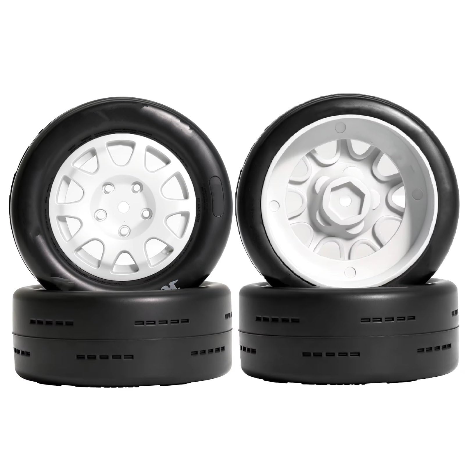 para HPI WR8 para HSP CNE DRX para Carisma para Kyosho para Tamiya para MJX 1/8-1/9 RC Piezas Coche Neumáticos Derrape para Rally Neumáticos Goma Hexagonal 12mm Piezas para RC