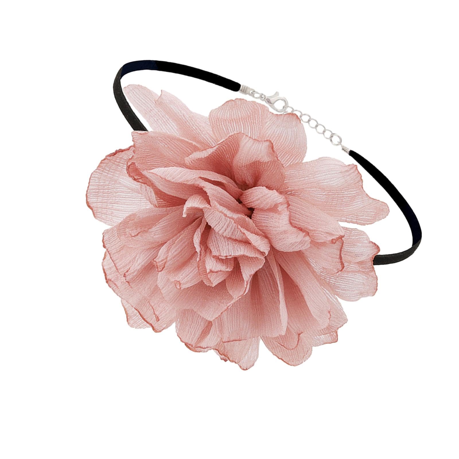 MYADDICTION Flower Collar Choker Necklace Flower Necklace for Banquets Halloween Wedding Pink (B0CT35K2C7) Amazon Price History, Amazon Price Tracker